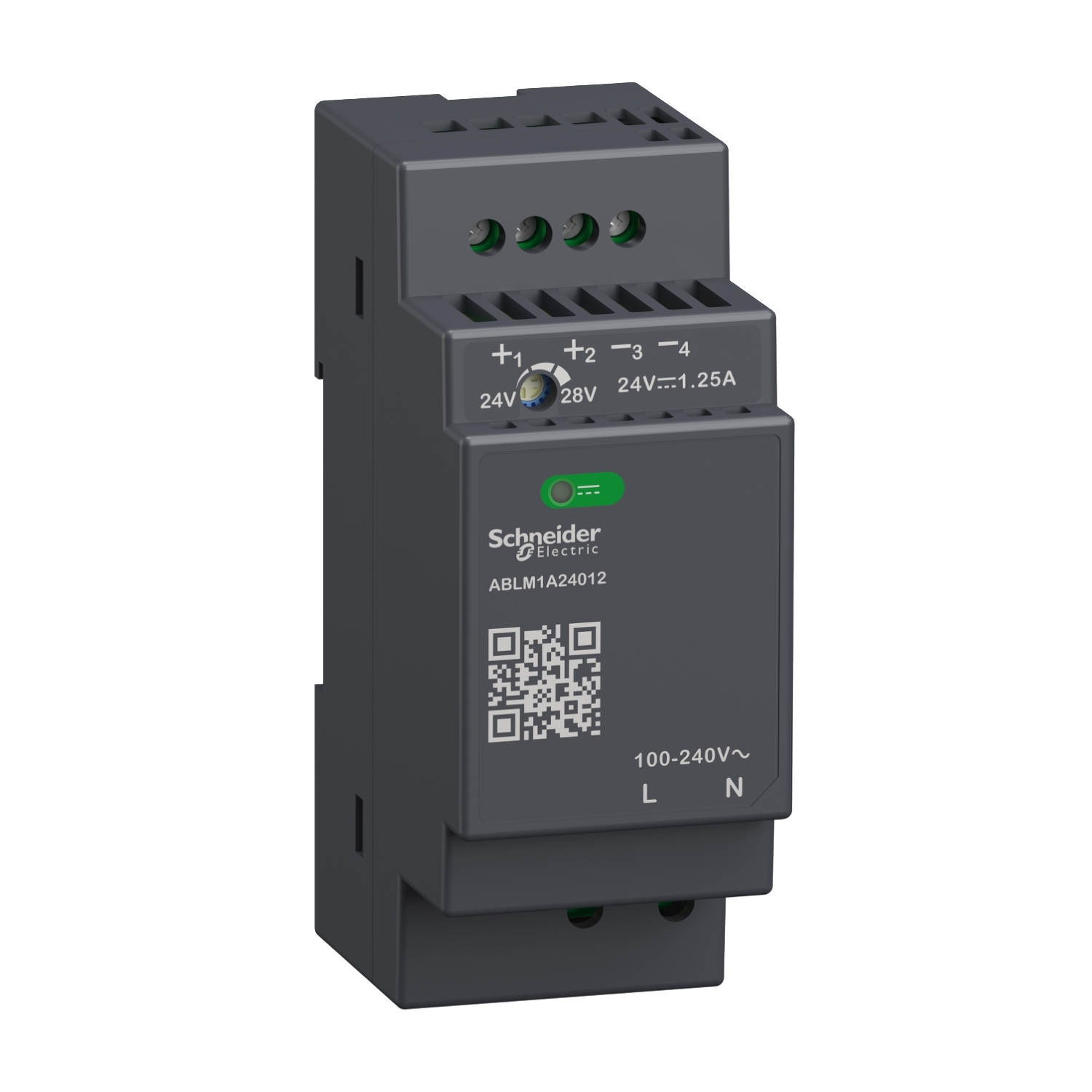 Fonte de alimentação regulada, 100-240v ac, 24v 1.2 a, monofásico, modular