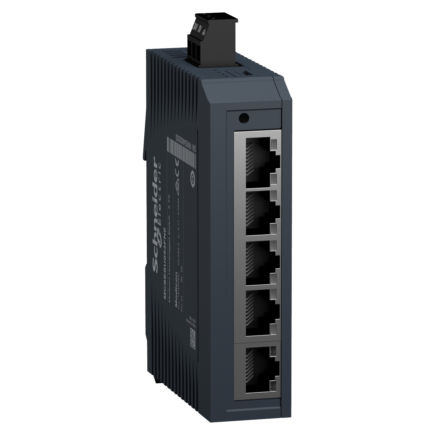 switch de rede, Modicon Networking, modelo padrão não gerido, 5 portas para cabo de cobre