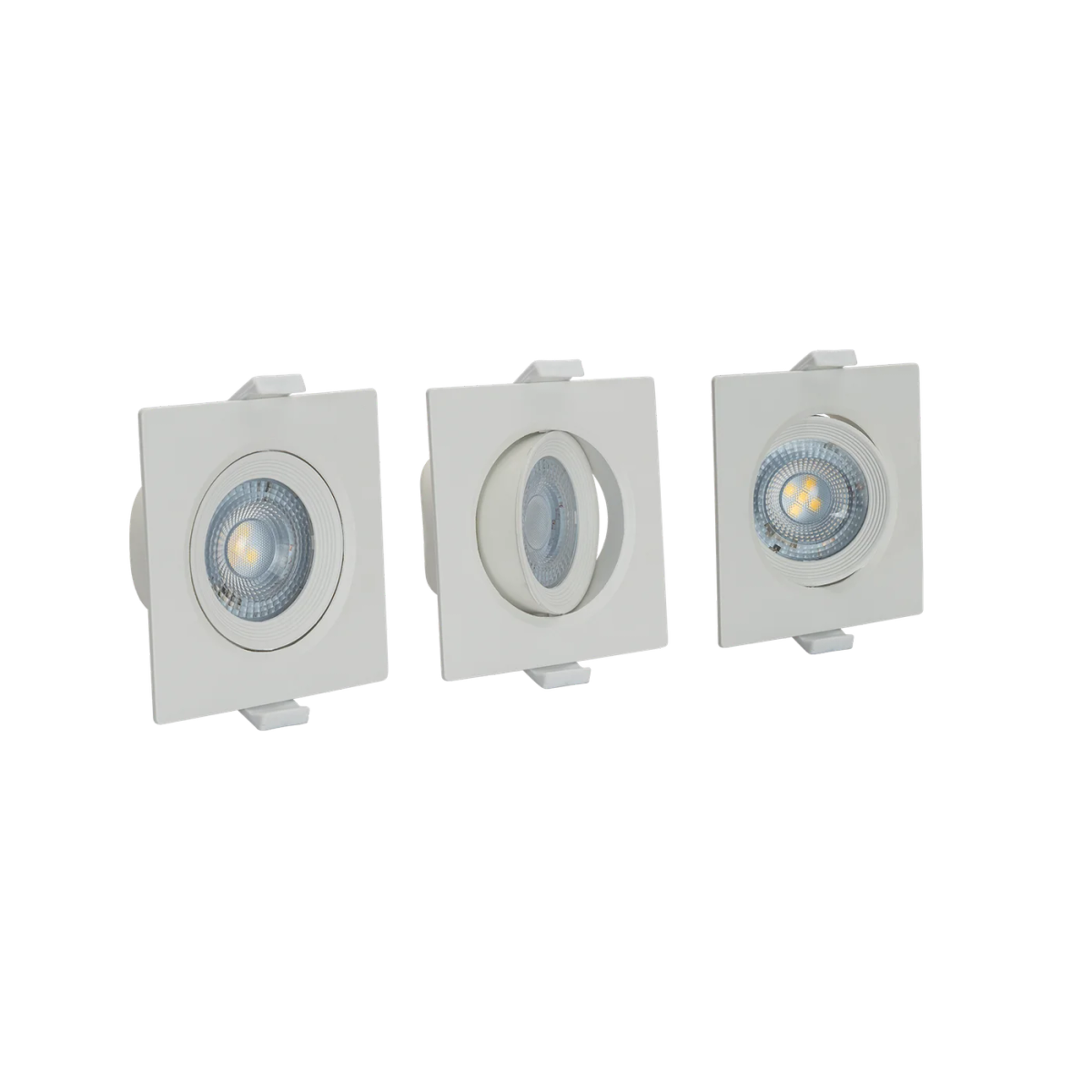DOWNLIGHT BASCULANTE QUADRADO DE EMBUTIR 6,5W - PACK 3UN